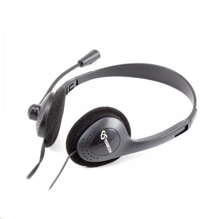 Sbox HS-201 mikrofonos fejhallgató fekete (HS-201)