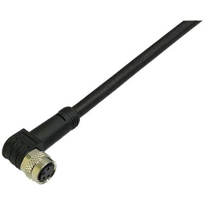 BKL Electronic 2700013 Érzékelő-/működtető csatlakozóvezeték M8 Csatlakozóaljzat, hajlított 5 m Pólusszám: 4 1 db (2700013)