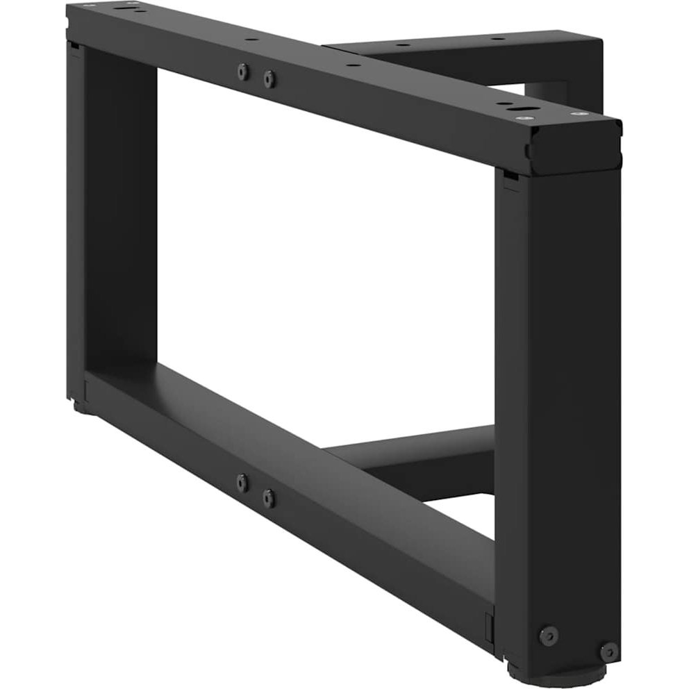 dohányzóasztal lábak T-alakú 2 db Fekete 60x25x(30-31) cm acél (4013012)