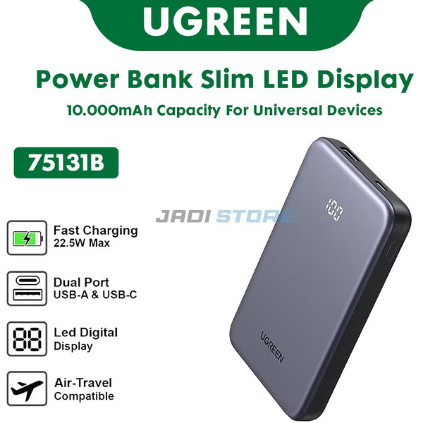 Powerbanka Ugreen 10000 mAh sivá