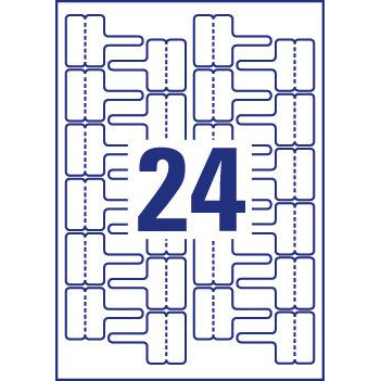 Avery-Zweckform L7950-20 Kábel etikett 60 x 40 mm Poliészter fólia Fehér 480 db Véglegesen tapadó Lézernyomtató, Kézi feliratozás (L7950-20)