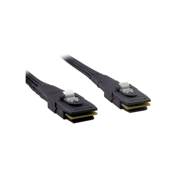 Inter-Tech 88885238 sorosan kapcsolt SCSi (SAS) kábel 0,5 M Fekete