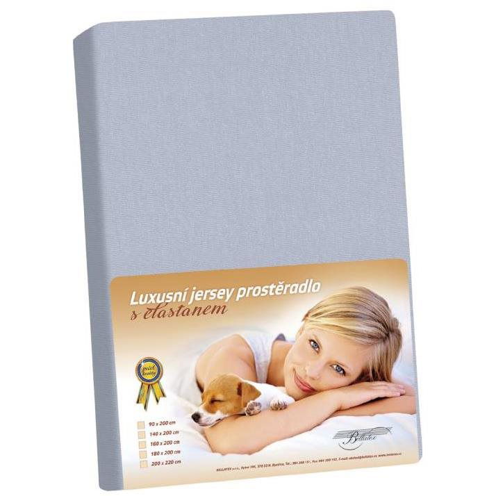 BELLATEX s. r. o. KL3: Jersey with elastane sheet 160×200 342 light grey (8211)