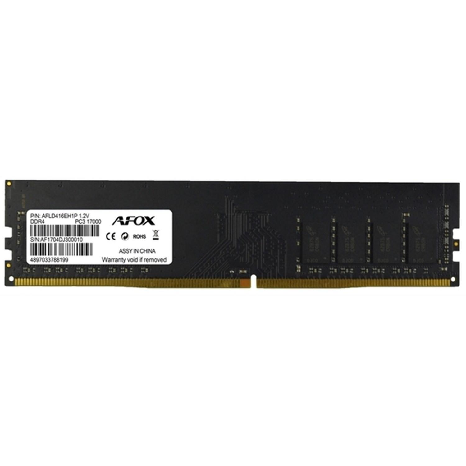 AFOX 16GB DDR4 2666MHz CL19 memória modul (AFLD416FS1P)