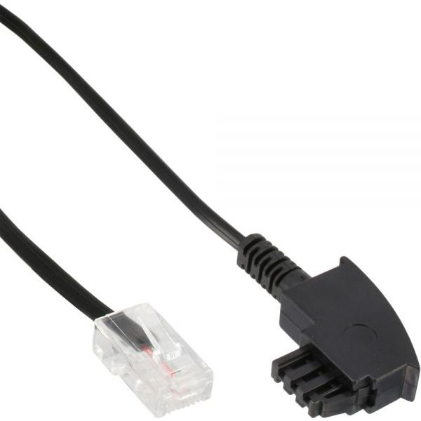 InLine 18501 cavo telefonico Nero