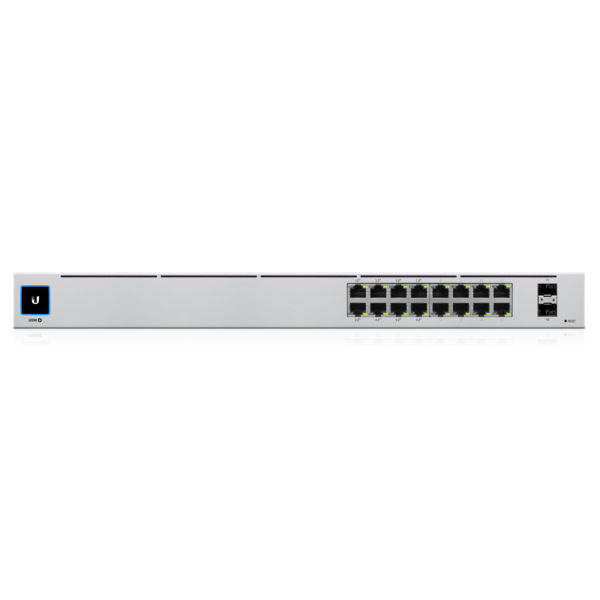 USW-16-PoE 16 RJ45 ports with 2 SFP ports