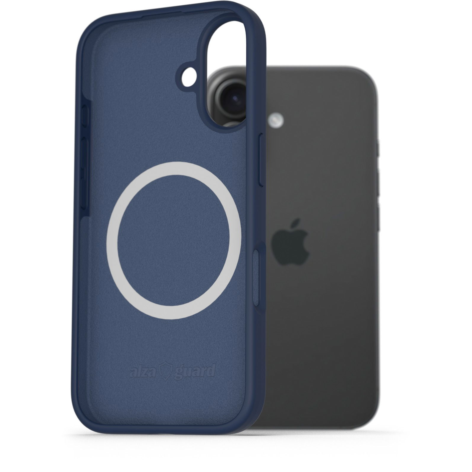 AlzaGuard iPhone 16 Silicone Case Compatible with Magsafe kék tok (AGD-PCMS23L)