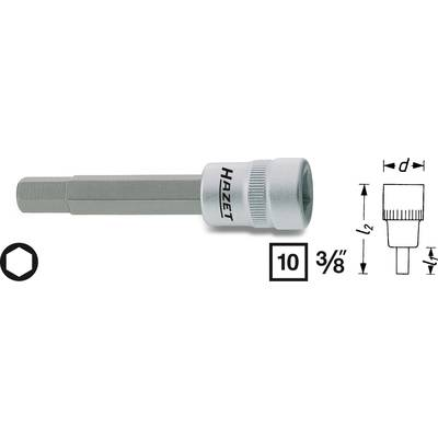 Hatlapú csavarhúzófej belső hatszögű csavarokhoz 12 mm, belső négyszög 10 mm (3/8), Hazet 8801-12 (8801-12)