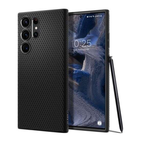 Spigen Liquid Air Samsung Galaxy S23 Ultra tok matt fekete (ACS05614) (ACS05614)
