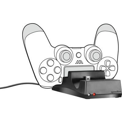 Speedlink Jazz PS4 USB kontroller töltődokkoló fekete (SL-450000-BK) (SL-450000-BK)