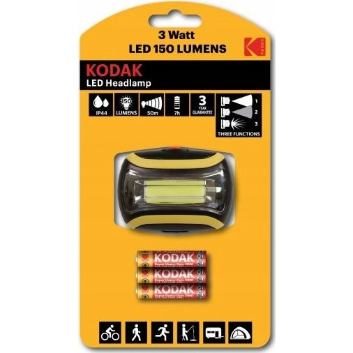 Kodak LED Fejlámpa Elemekről üzemeltetett 150 lm 887930413861