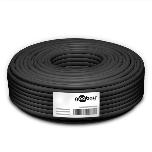 Cat7 Outdoor 100m. S/FTP Zwart Goobay AWG23 Cu
