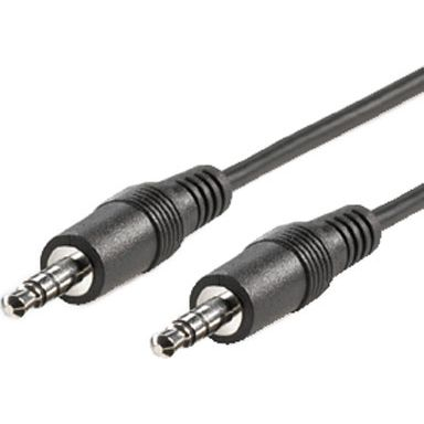 Roline 11.09.4500 Jack Audio Csatlakozókábel [1x Jack dugó, 3,5 mm-es - 1x Jack dugó, 3,5 mm-es] 0.20 m Fekete Árnyékolt