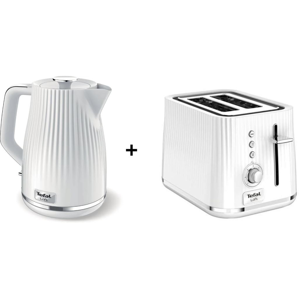 Tefal TT761138 Loft kenyérpirító + Tefal KO250130 Loft vízforraló fehér (BUNTEFTO202) (BUNTEFTO202)
