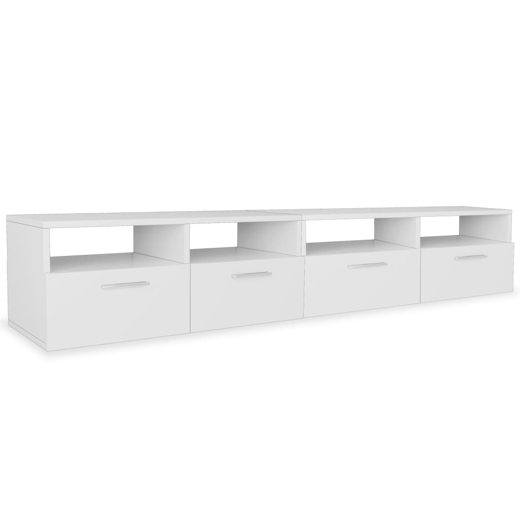 2 db fehér faforgácslap TV szekrény 95 x 35 x 36 cm (275110)