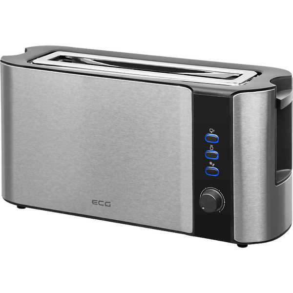 Prajitor de paine ECG ST 10630 inox , 1000 W, 2 felii, 6 niveluri de rumenire