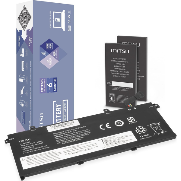 Bateria Mitsu Bateria Mitsu do Lenovo ThinkPad T490, T495, P43s, P14s