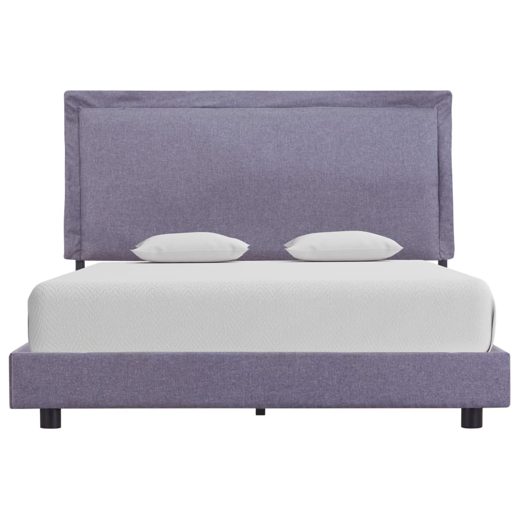 világosszürke szövetkárpitozású ágykeret 140 x 200 cm (280988)