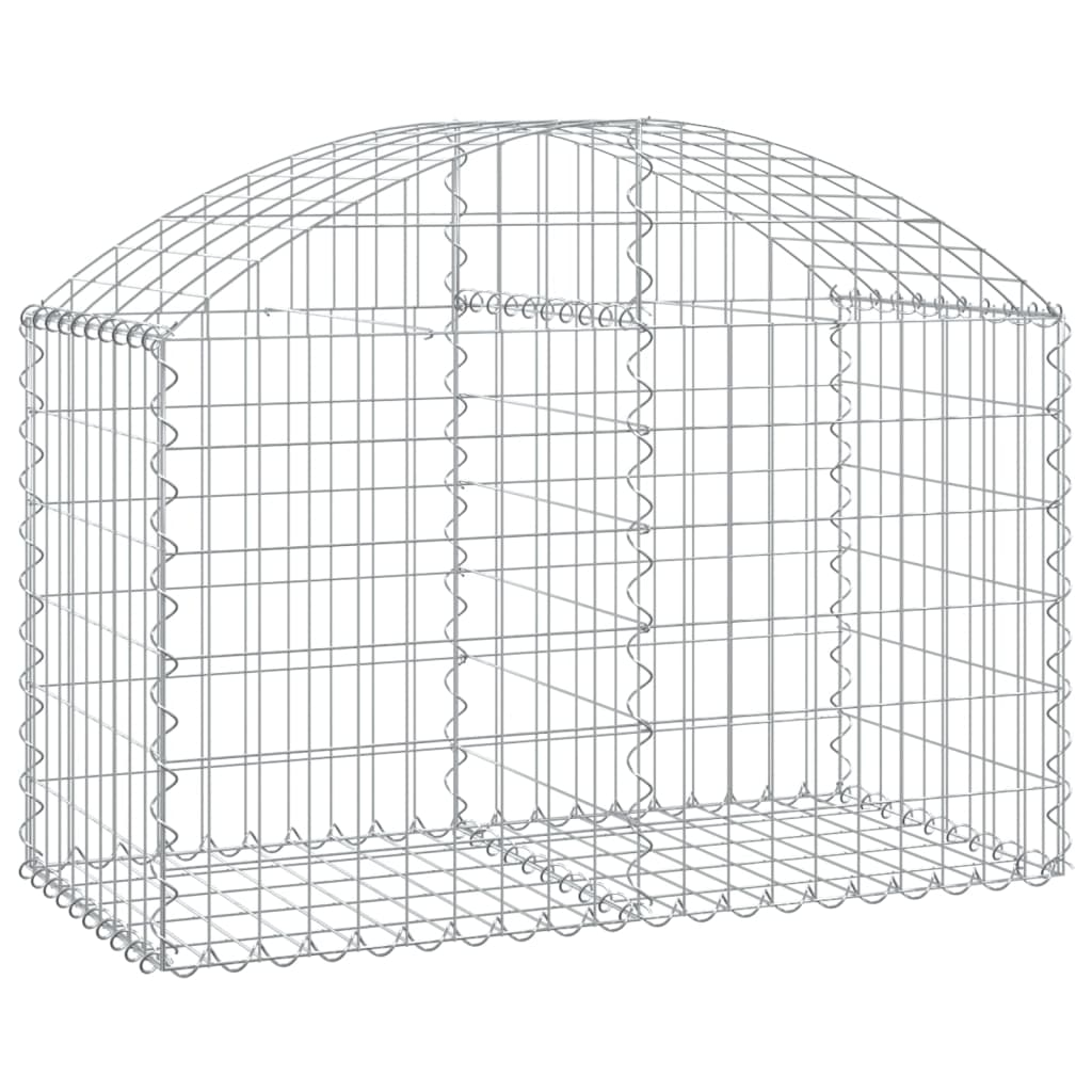 íves horganyzott vas gabion kosár 100x50x60/80 cm (153433)