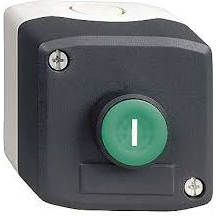 Schneider Electric XALD102 elektrisk afbryder Trykknapkontakt Grøn, Grå