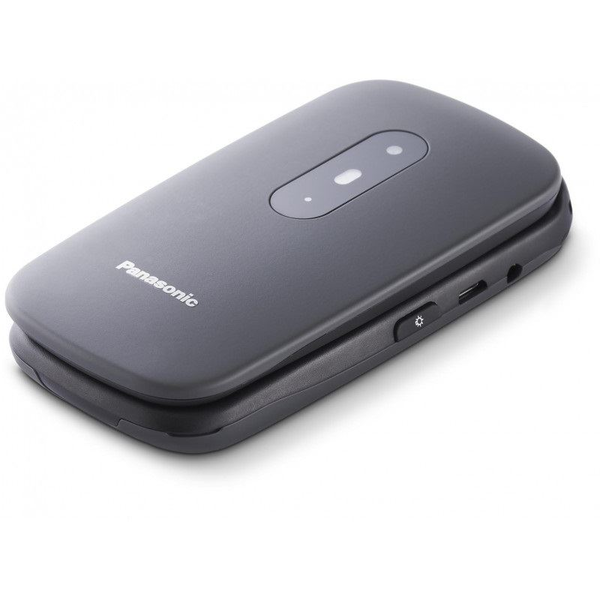 Telefon mobil cu clapeta, Panasonic, KX-TU446EXG, ecran de 2.4 inch, 2G, Gri