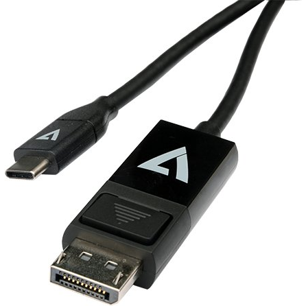 V7 V7UCDP-2M kabel kønsskifter USB Type-C 3.2 Gen 1 DisplayPort Sort