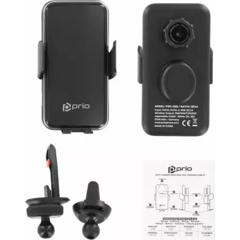 Prio Fast Charge Wireless Car Charger 15W