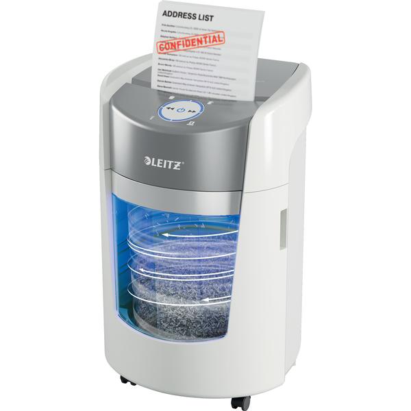 Leitz IQ OptiMax Small Office 350 papirmakulator 58 dB 22,3 cm Grå, Hvid