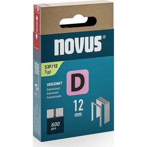 Novus Tools 042-0791 Laposhuzal kapcsok 53F típus 600 db Méret (H x Sz) 12 mm x 11.3 mm (NV042-0791)