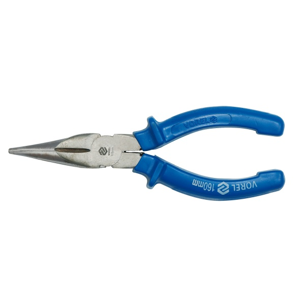 VOREL hosszúcsőrű fogó, egyenes, 160 mm (40013)