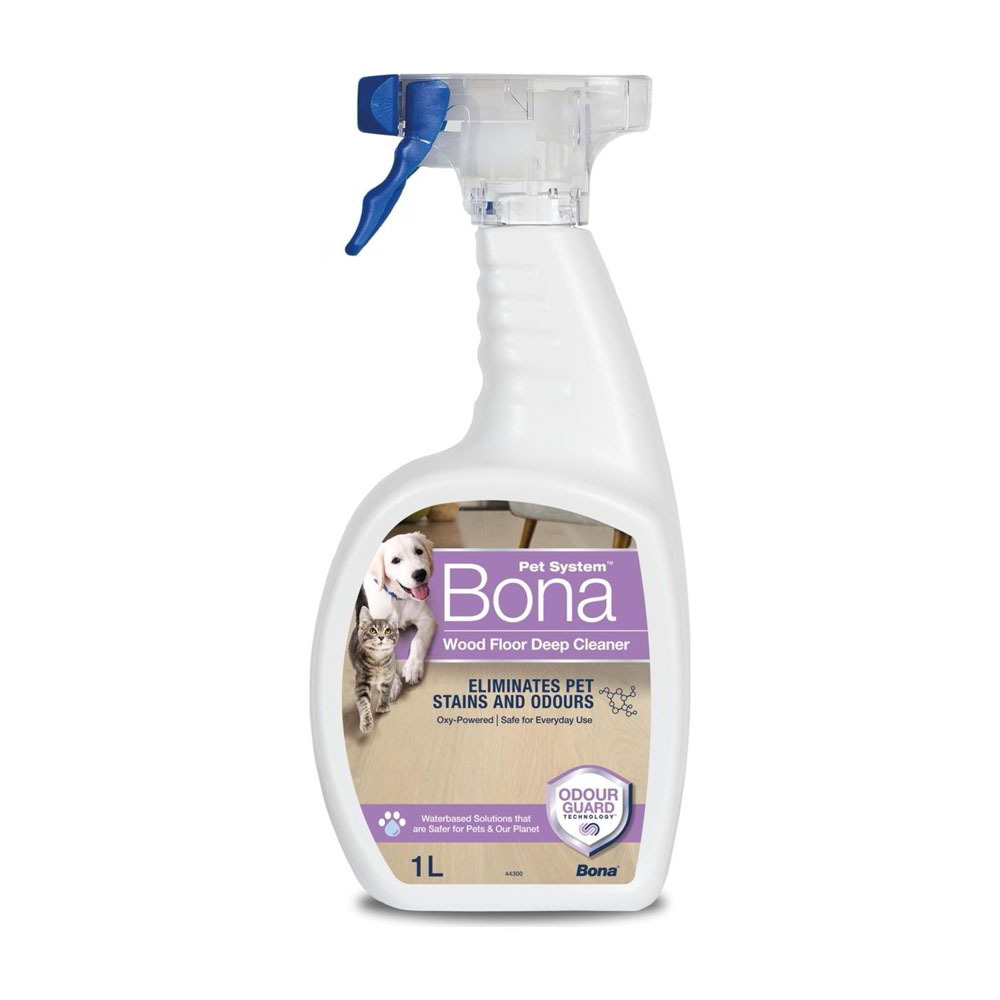 Bona Pet System lakkozott, keményviaszos és olajozott fapadló tisztító spray - 1l (WM859013003)