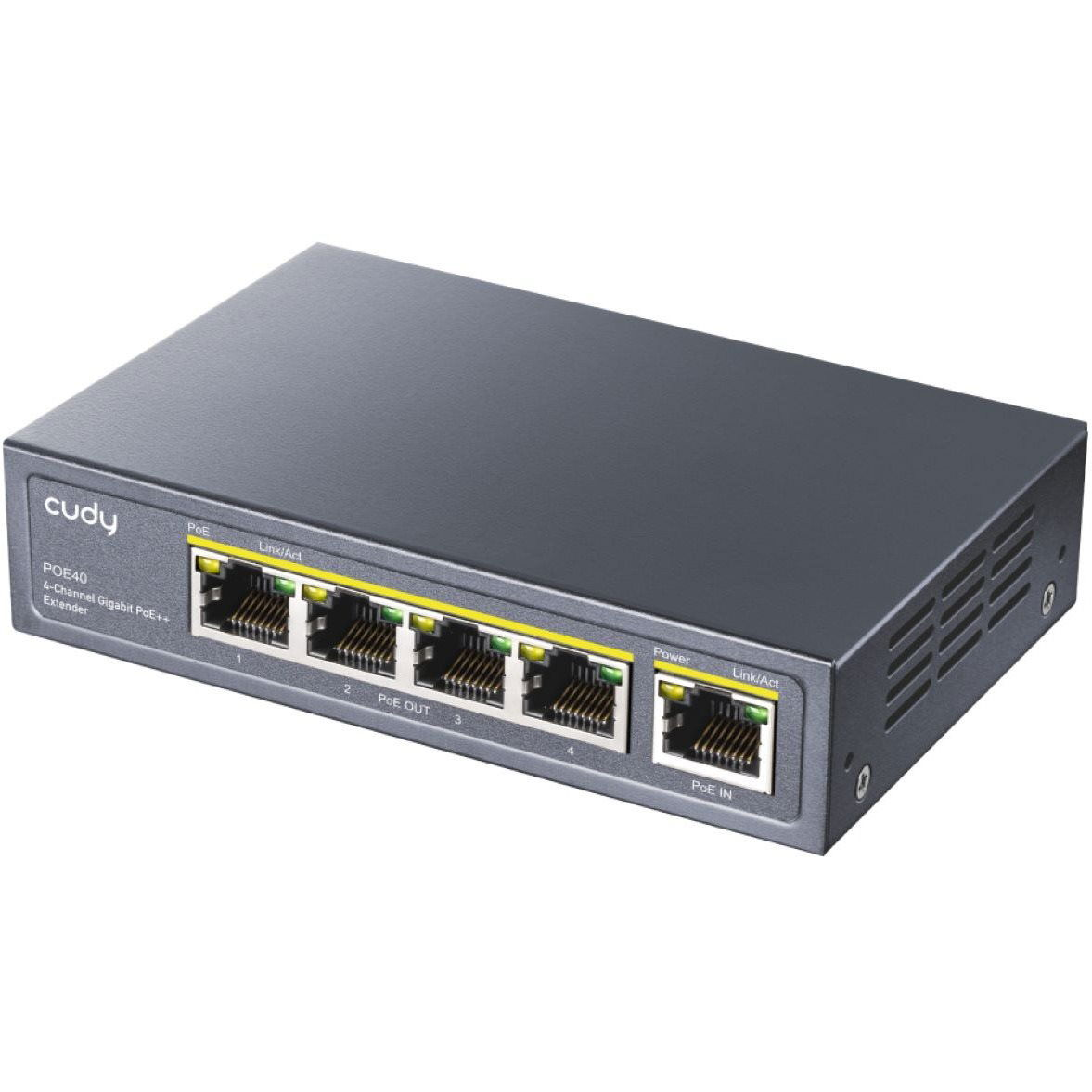 CUDY 4-Channel Gigabit PoE++ Extender (POE40)