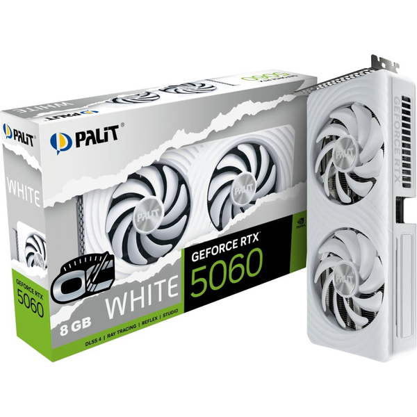PALIT NE75060U19P1-GB2063M White OC GeForce RTX 5060 8GB GDDR7 DLSS4