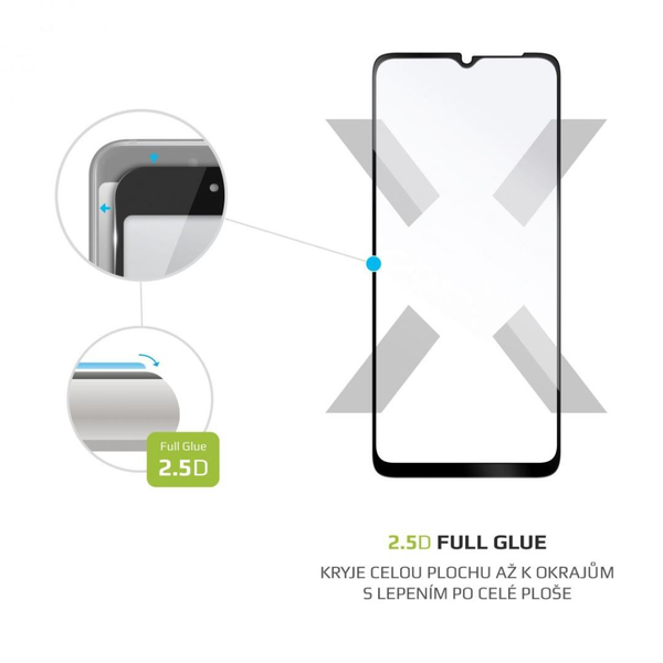 FIXED Full-Cover Samsung Galaxy A32 5G edzett üveg kijelzővédő fekete kerettel (FIXGFA-660-BK)