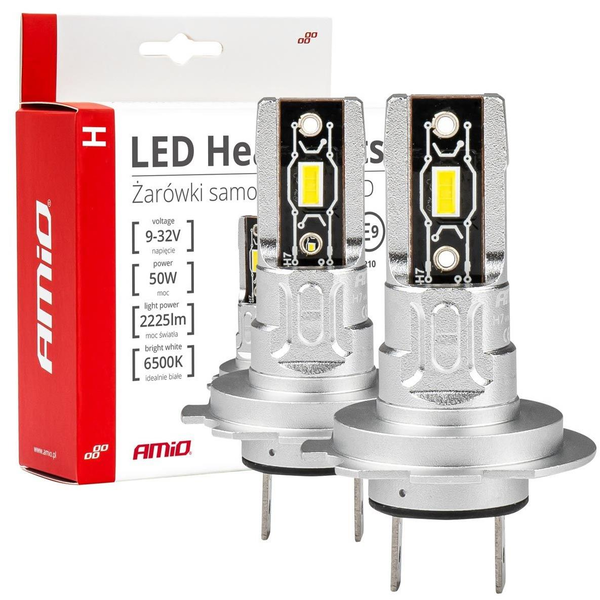 Set 2 becuri LED, Amio, 42 W, 3600 lm, 12/24V, Alb