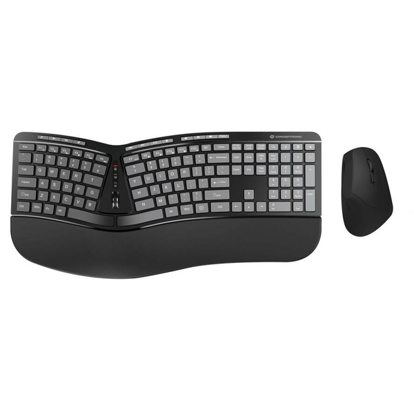 Conceptronic ORAZIO02US tipkovnica Miš priložen Office RF bežični QWERTY US Engleski Crno