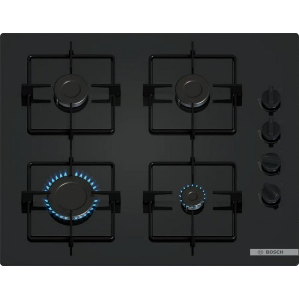 Bosch POP6B6K30 Beépíthető Gáz Főzőlap 60cm 4 Égővel Fekete