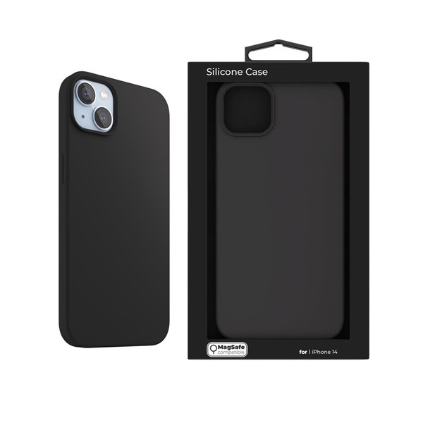 NextOne IPH-14-MAGCASE-BLACK iPhone 14 fekete szilikon MagSafe hátlap (IPH-14-MAGCASE-BLACK)