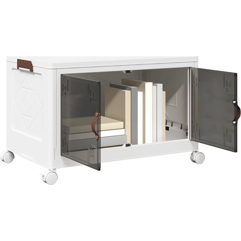 egymásra rakható tárolódoboz kerekekkel 75 L 64x40x41 cm (4012366)