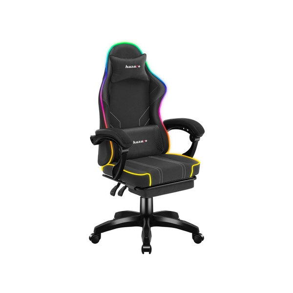 Huzaro Force 3.7 RGB Gamer Szék Lábtartóval Fekete