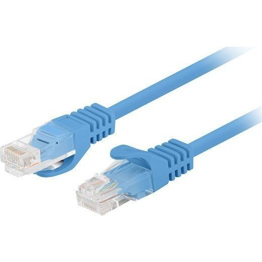 Lanberg PCU6-20CC F/UTP Cat6 RJ45 Patch kábel 0.25m - Kék 10-es csomag
