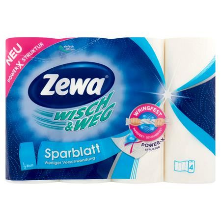 Uterák papier Zewa v balení 4 ks biely (Z42835-00)