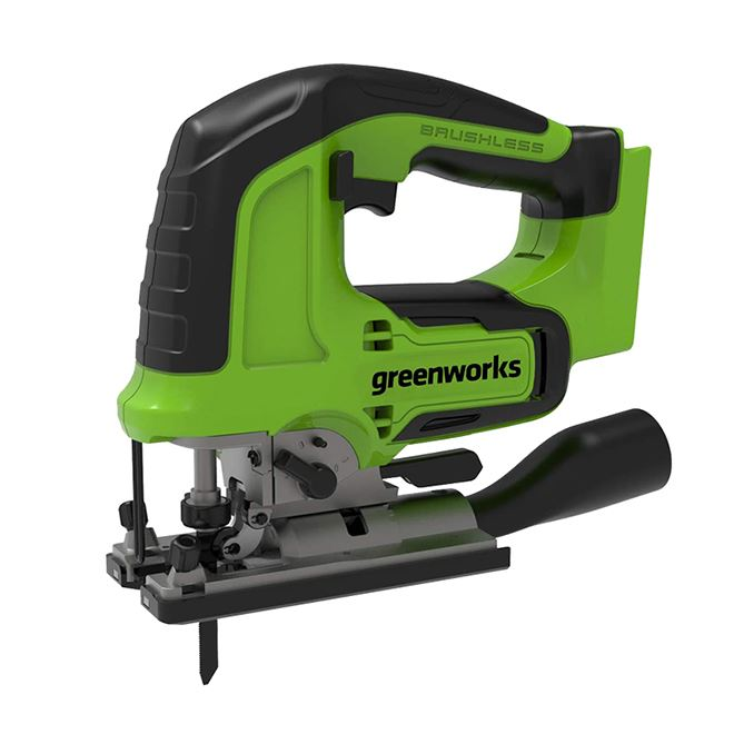 Greenworks dekopírfűrész GD24JS 24v szénkefe nélkül akku és töltő nélkül (3601407-GW) (3601407-GW)