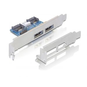DeLock DL61725 Slot bracket 2x eSATAp 5V/12V (DL61725)