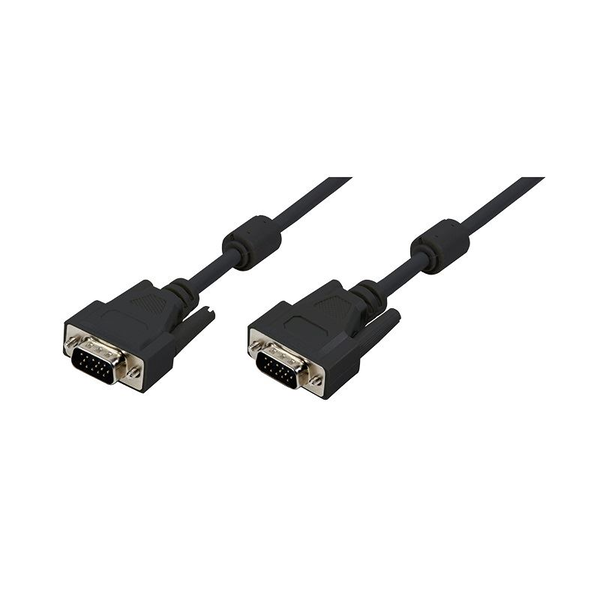 LogiLink VGA Cable 2xST black 2x Ferrit Core 10M