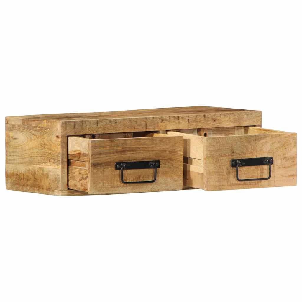 tömör nyers mangófa falra szerelhető TV-szekrény 60x30x19 cm (4017458)