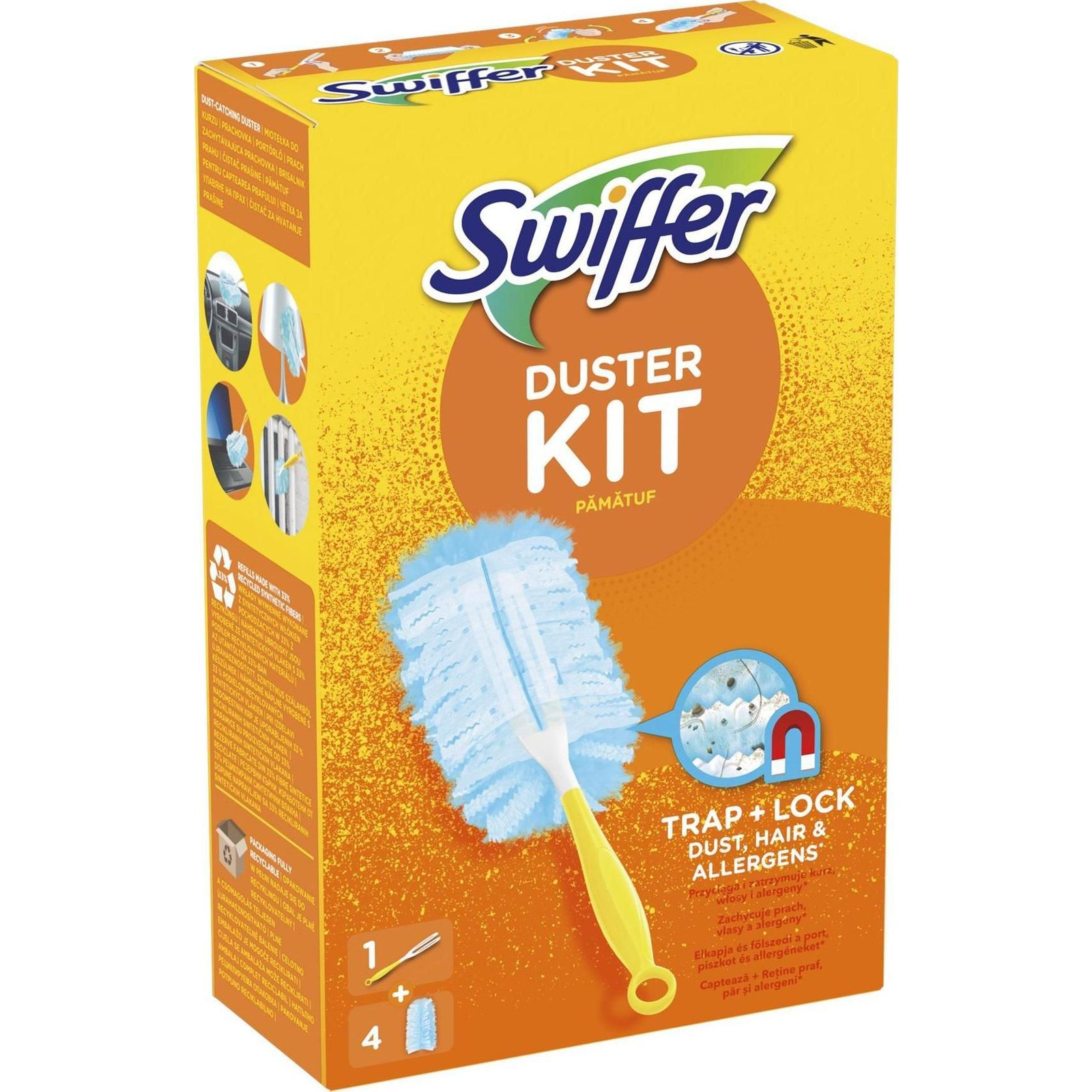 Swiffer Duster portörlő kezdőszett - nyél + 4db portalanító utántöltő (317879)