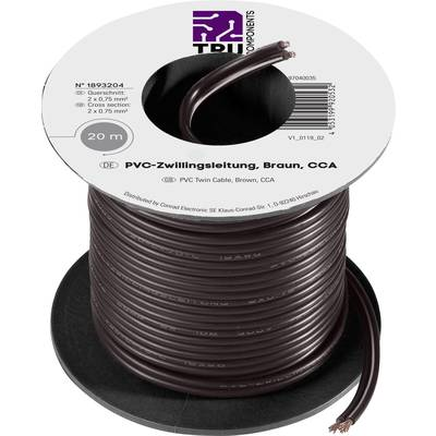 Huzal 0.75 mm2 Barna TRU COMPONENTS TC-7572816 20 m (TC-7572816)