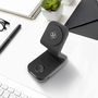 Univerzális vezeték nélküli töltő állomás 3in1, Qi Wireless, 15W, asztali tartó, mágneses, MagSafe kompatibilis, B16, fekete