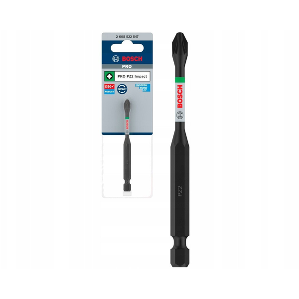 Bosch PRO Pozidriv ütvecsavarozó bitfej, PZ2, 90 mm
